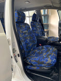 hilux SR with airbags - blue camo seat covers