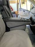 mitsubishi express van seat covers with fold down drinks tray