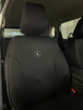 nissan xtrail t33 denim seat covers driver close up