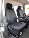 VW CADDY VAN (WITH OPTIONAL SEAT-FITTED AIRBAGS) CANVAS, DENIM, CAMO SEAT COVERS - 2010 - 2015