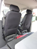 VW CADDY VAN (WITH OPTIONAL SEAT-FITTED AIRBAGS) CANVAS, DENIM, CAMO SEAT COVERS - 2010 - 2015