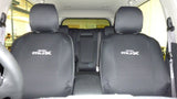 Isuzu MU-X black denim seat covers