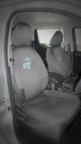 Nissan Navara D23 NP300 Denim Seat Covers with Custom Embroidery