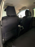 Isuzu MU-X denim seat covers - passenger seat with luggage hook