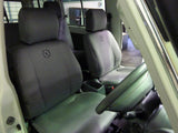 Landcruiser 70 series vdj79 seat covers - light grey denim