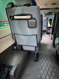 toyota hiace bus canvas seat cover with cutouts and storage pocket