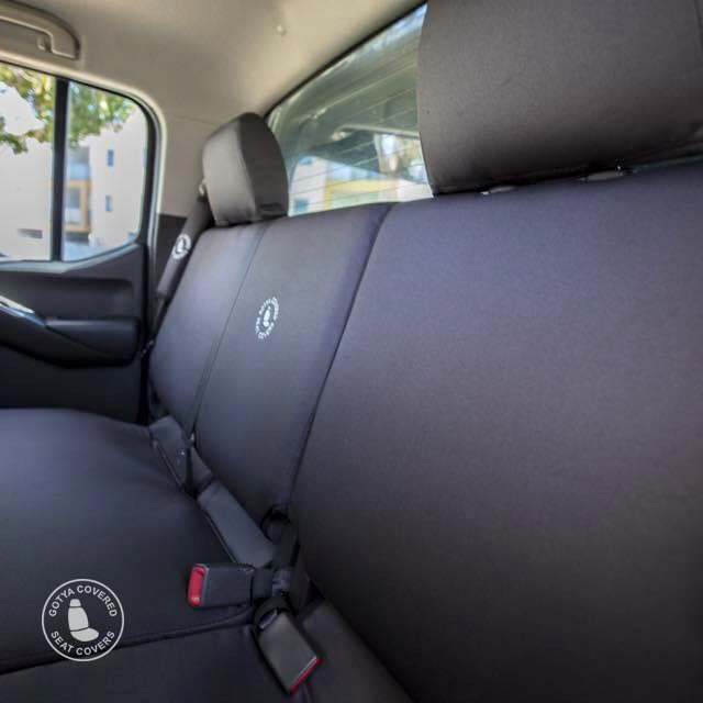 Charcoal grey denim seat covers rears
