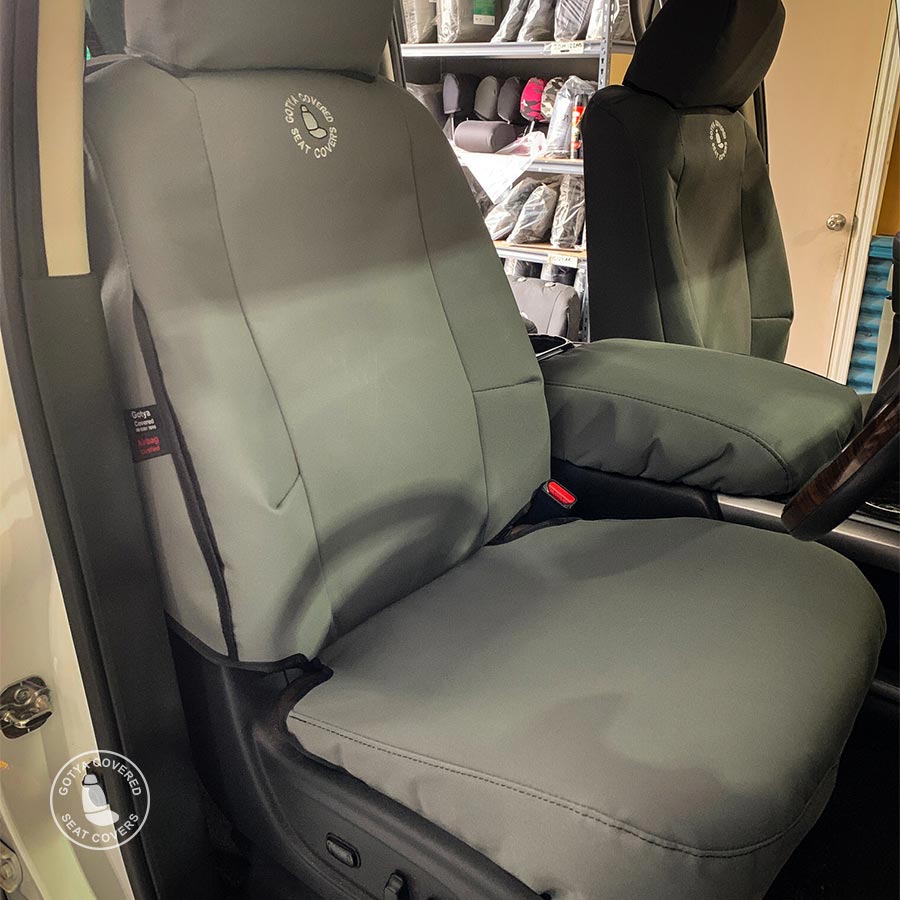 Foam backed canvas seat covers driver seat